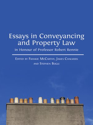 cover image of Essays in Conveyancing and Property Law in Honour of Professor Robert Rennie
